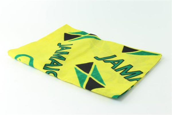 ผ้าพันคอจาไมก้า Bandana Jamaica Flag Yellow Green Kerchief